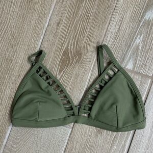 Hollister Olive Green Strappy Bikini Top